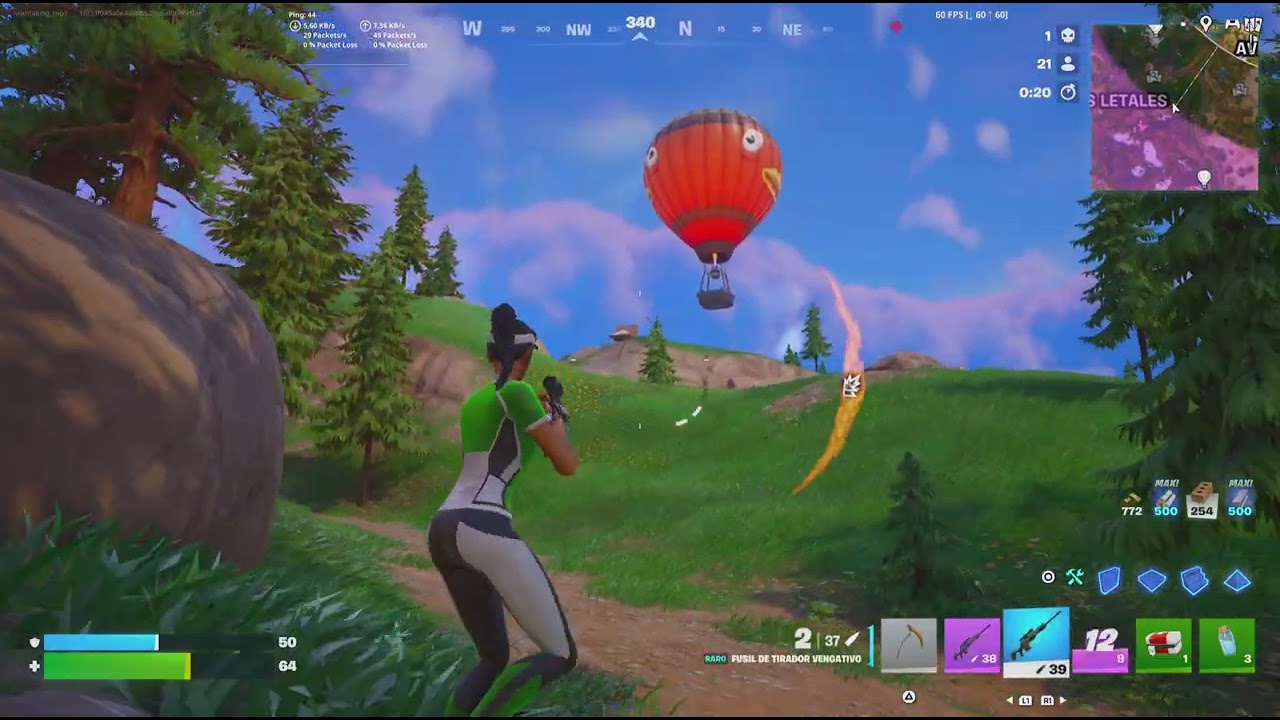 Fortnite intento ganar a skibase con Sniper