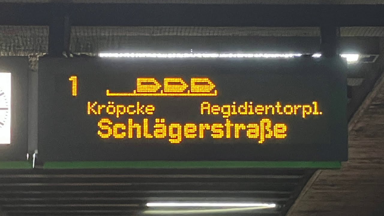 Stammstrecke B (Teil 4) | Seltene Anzeiger der Stadtbahn Hannover