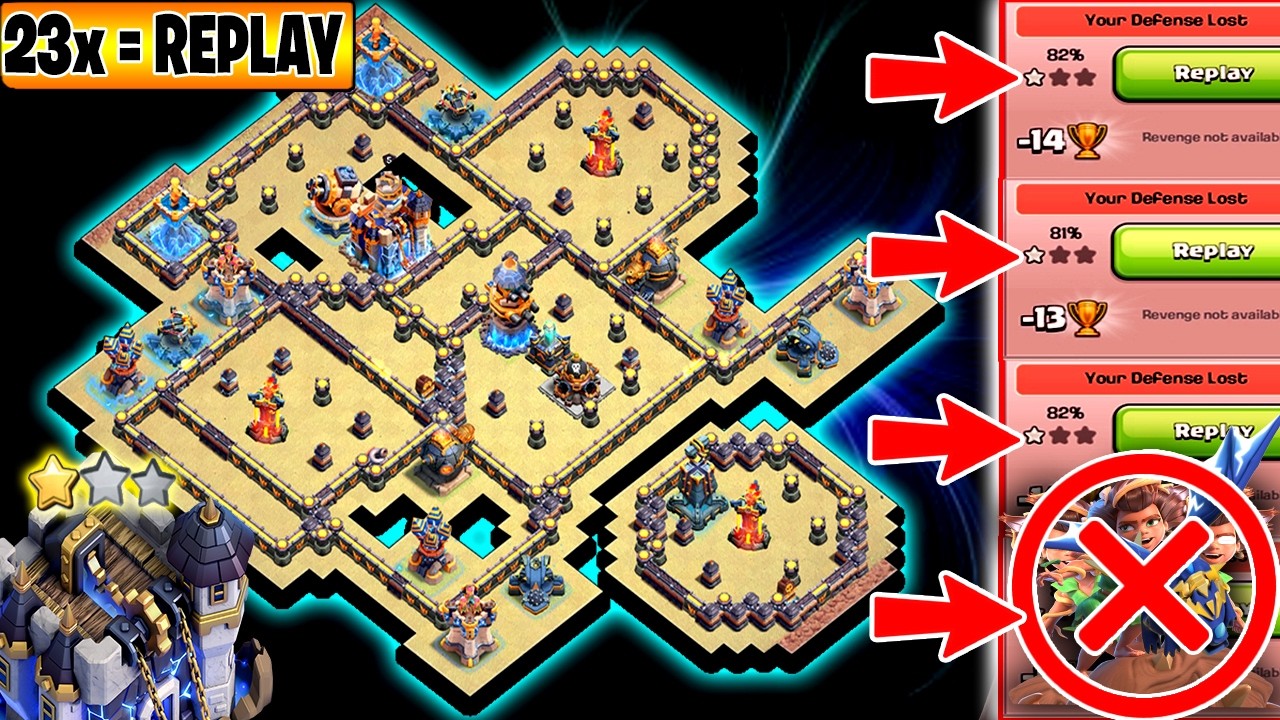 ONLY 1 STAR TH18 LEGEND BASE + REPLAY | TH18 WAR BASE ANTI 1 STAR | ONLY 1 STAR TH18 LEGEND LEAGUE