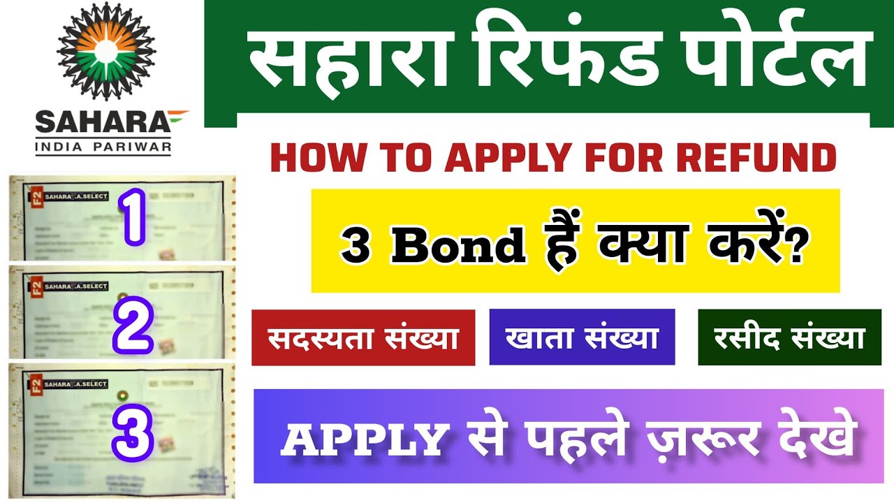 Sahara refund portal एक से ज्यादा बॉन्ड है क्या करें? Deposit Amount में क्या भरे? Full Explain