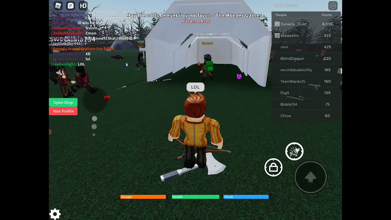 Hunger games in roblox! (Jayden & Javon!)