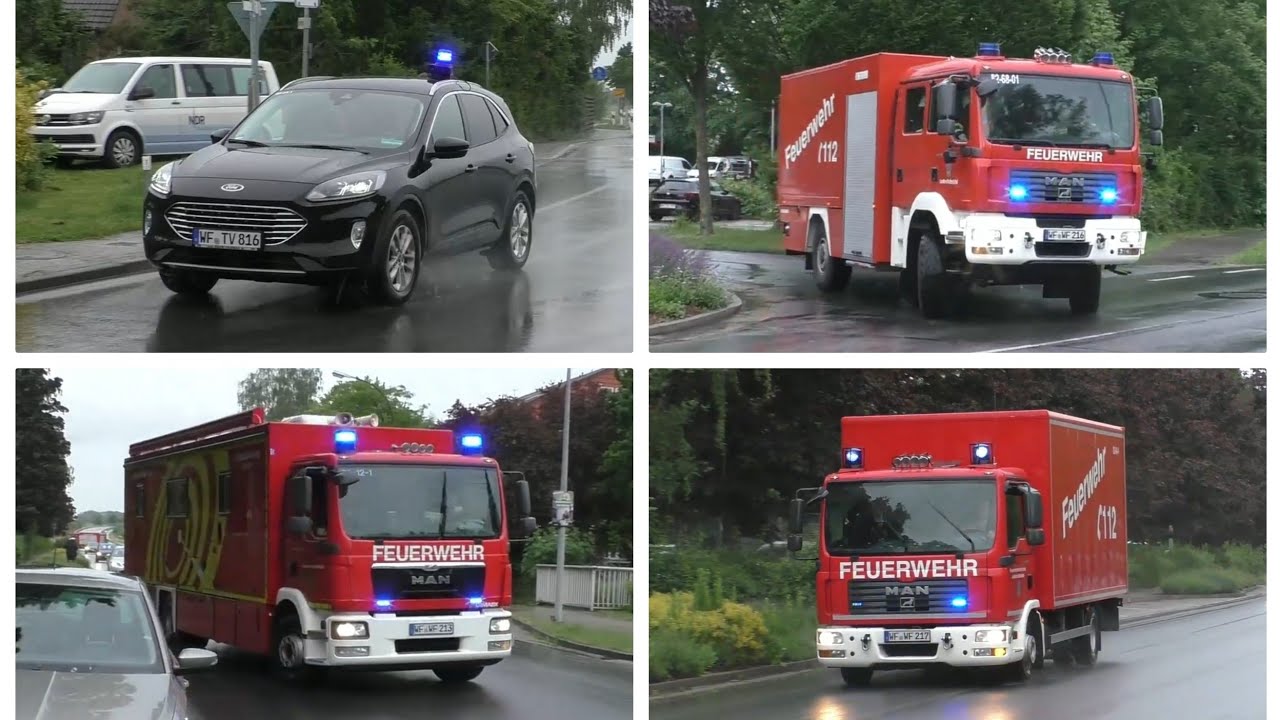 (B4 / Brennt Holzlager) Einsatzfahrten zur Großübung in der SG Sickte im LK Wolfenbüttel