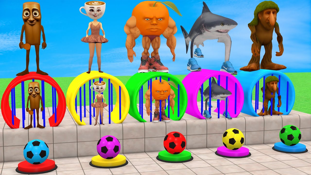Long Slide Game with Cow Elephant Gorilla Hippopotamus Tiger 3d Animal Game Funny 3d Animals