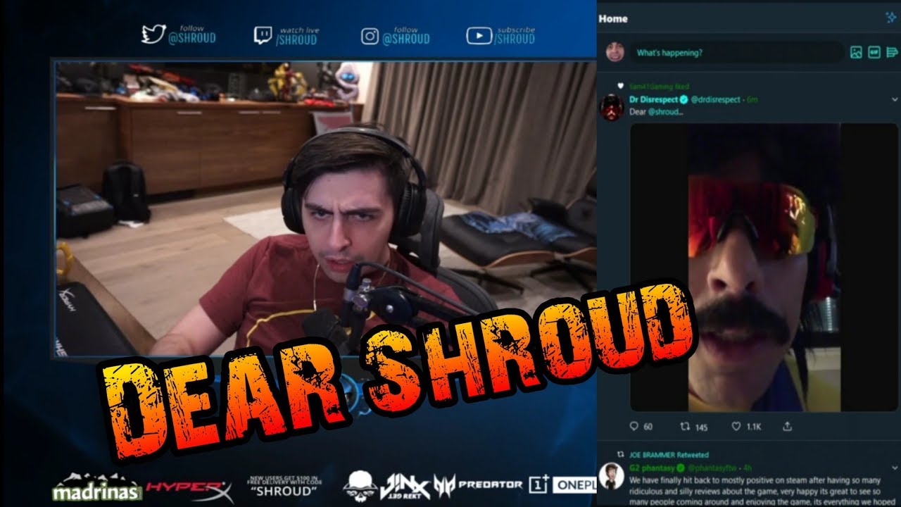 Shroud reacts to Drdisrespect 