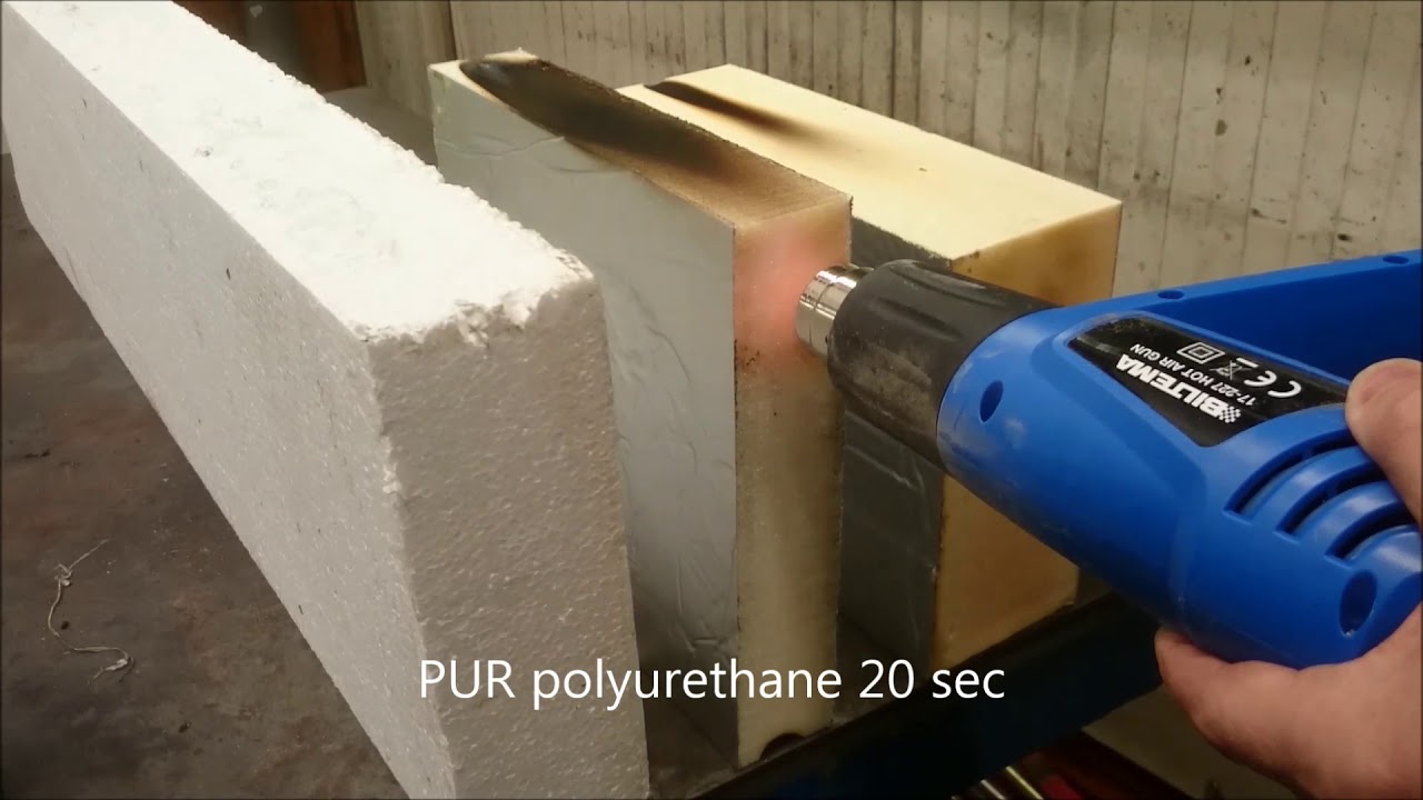 Hot air blower + PIR, PUR and EPS