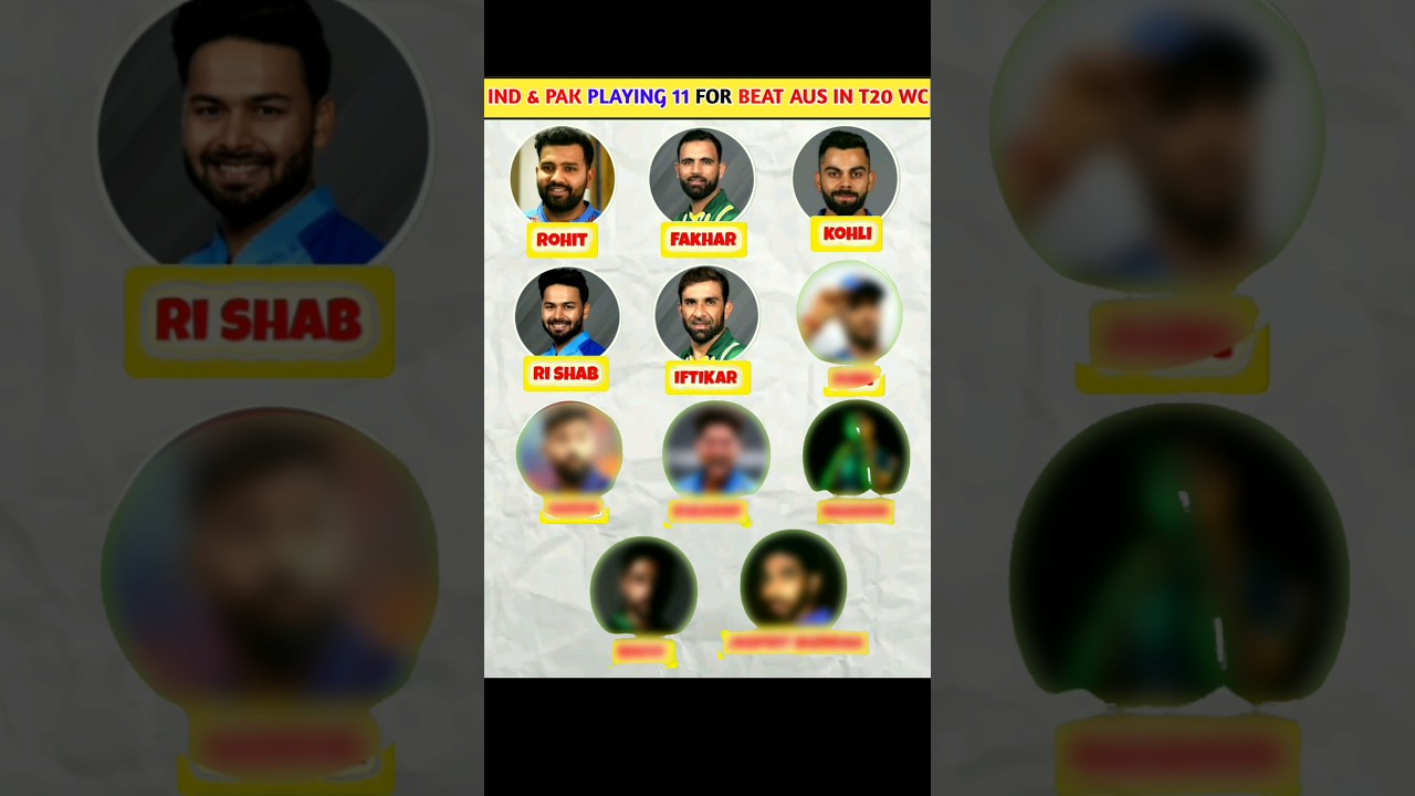 IND & PAK - Playing 11 For Beat Australia in T20 WC 2024 👽