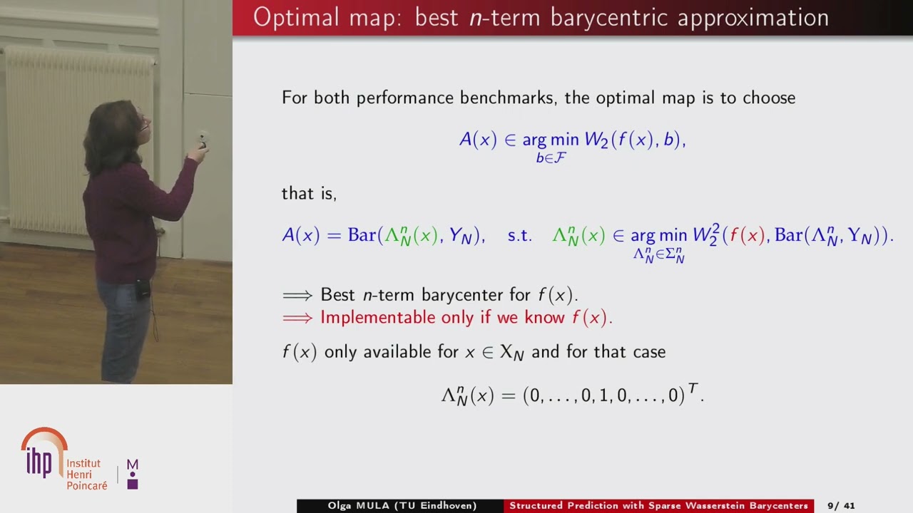 Structured prediction with sparse Wasserstein barycenters