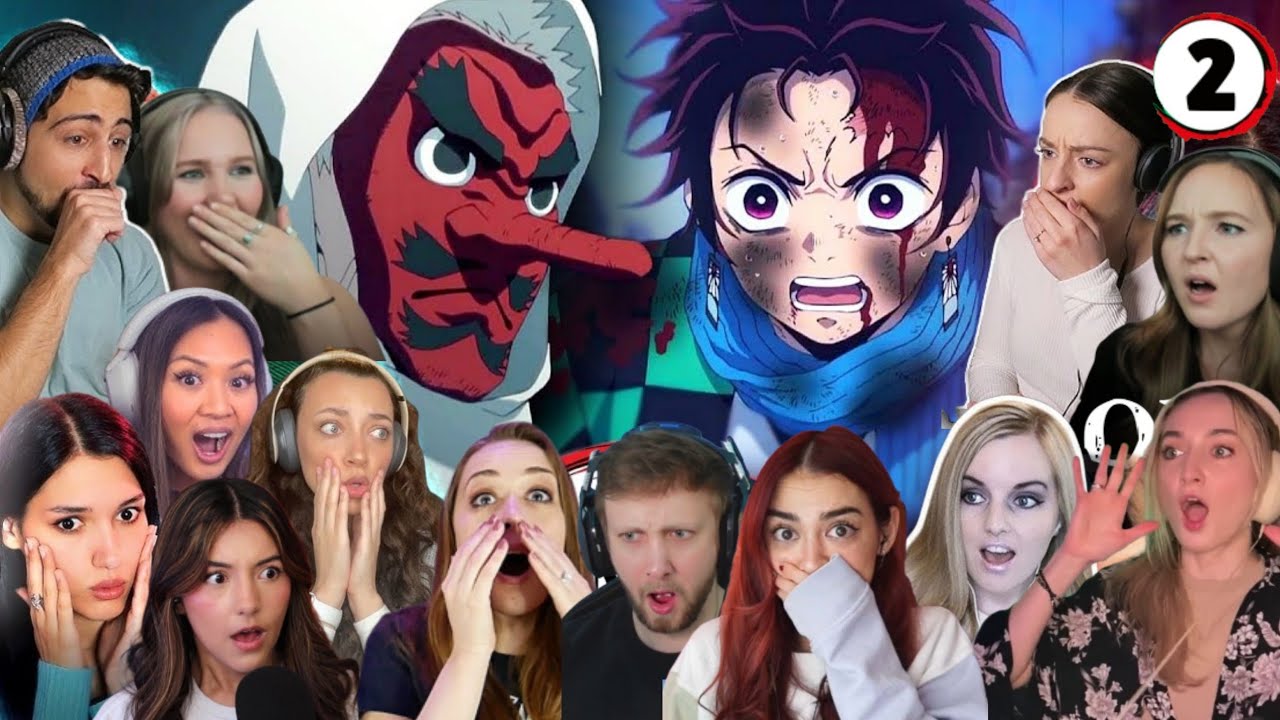 Nezuko&rsquo;s Power Awakened! 💥 Tanjiro&rsquo;s First Battle | Demon Slayer Season 1 Ep 2 Reaction Compilation