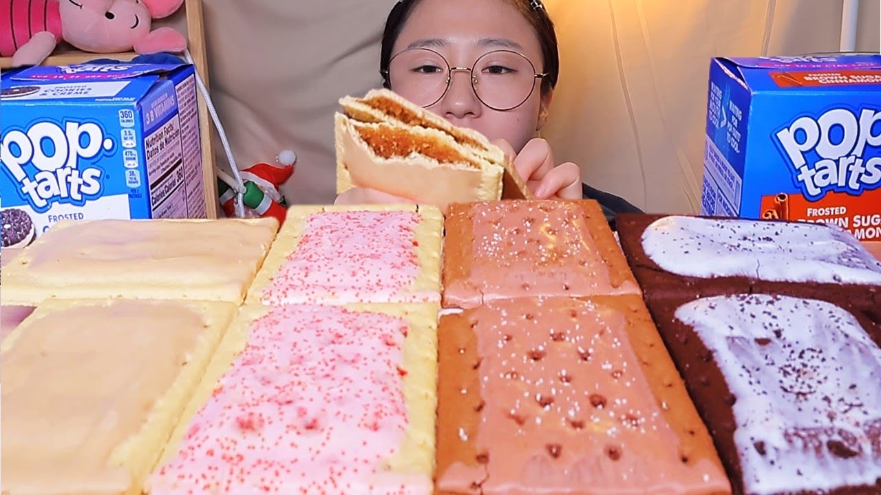 미국 아이들의 아침밥이라는 팝타르트🍫 미국 간식 켈로그 팝 타르트 토스터 디저트 먹방 Dessert Mukbang