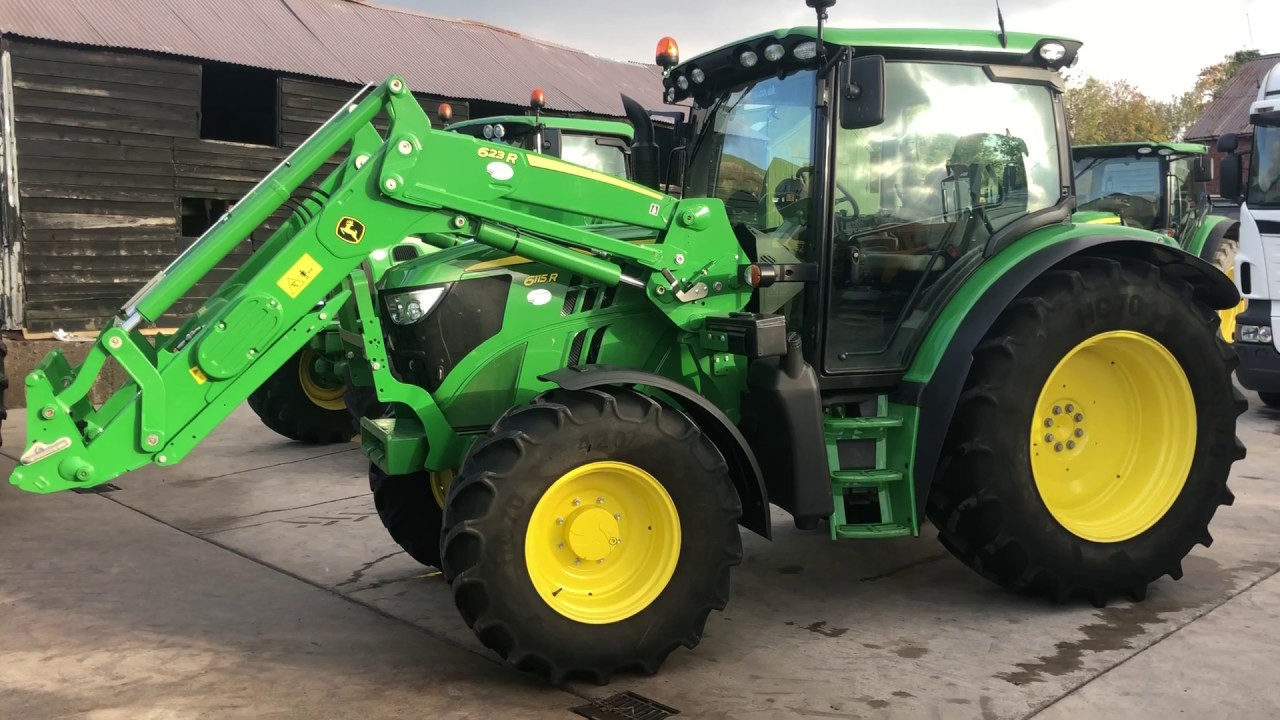 2015 JOHN DEERE 6115 R TRACTOR WITH JD 623 R LOADER