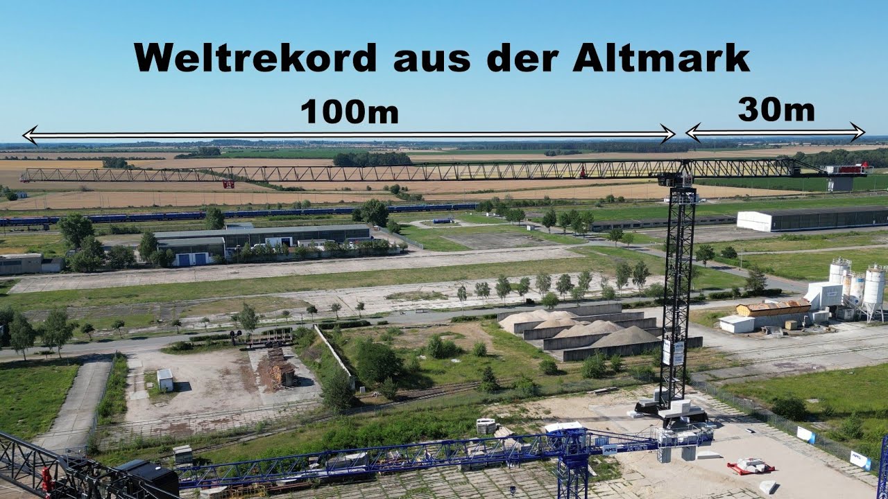 Der Kran mit dem längsten Ausleger der Welt / Der AK810.20I40 von AMS Arneburg / Ausleger mit 100m