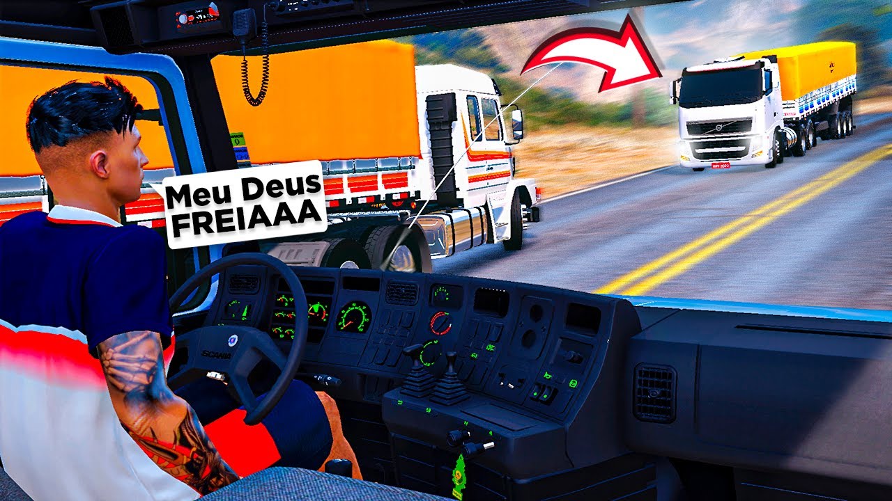 GTA V VIDA DE CAMINHONEIRO | ME LIVREI DE UM ACIDENTE *foi por pouco* 😰 #201