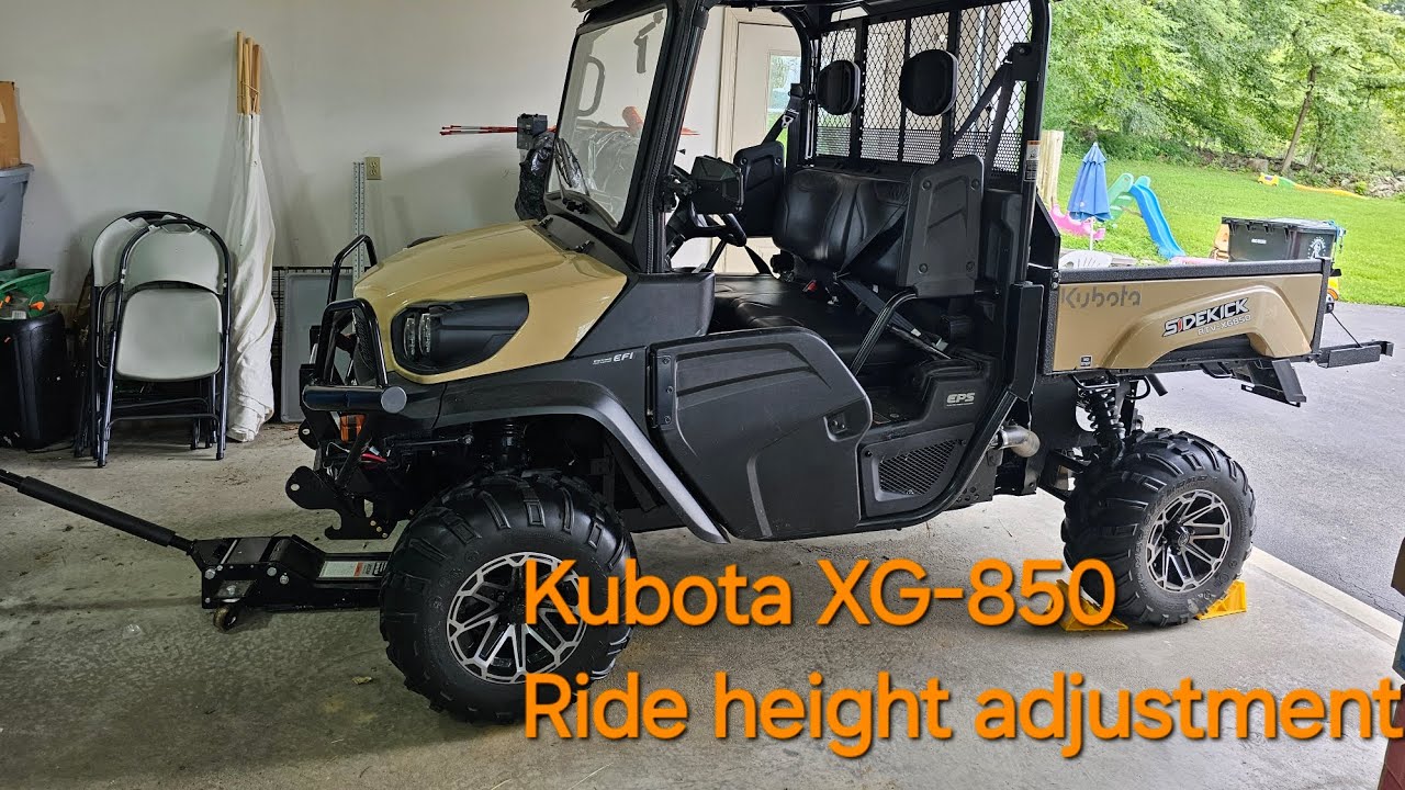 Kubota xg-850 suspension adjustment.
