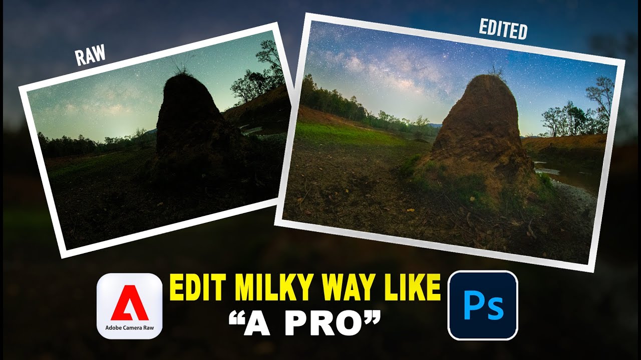 How to Edit Milky Way in Photoshop | Noise Free Astro Editing Tutorial