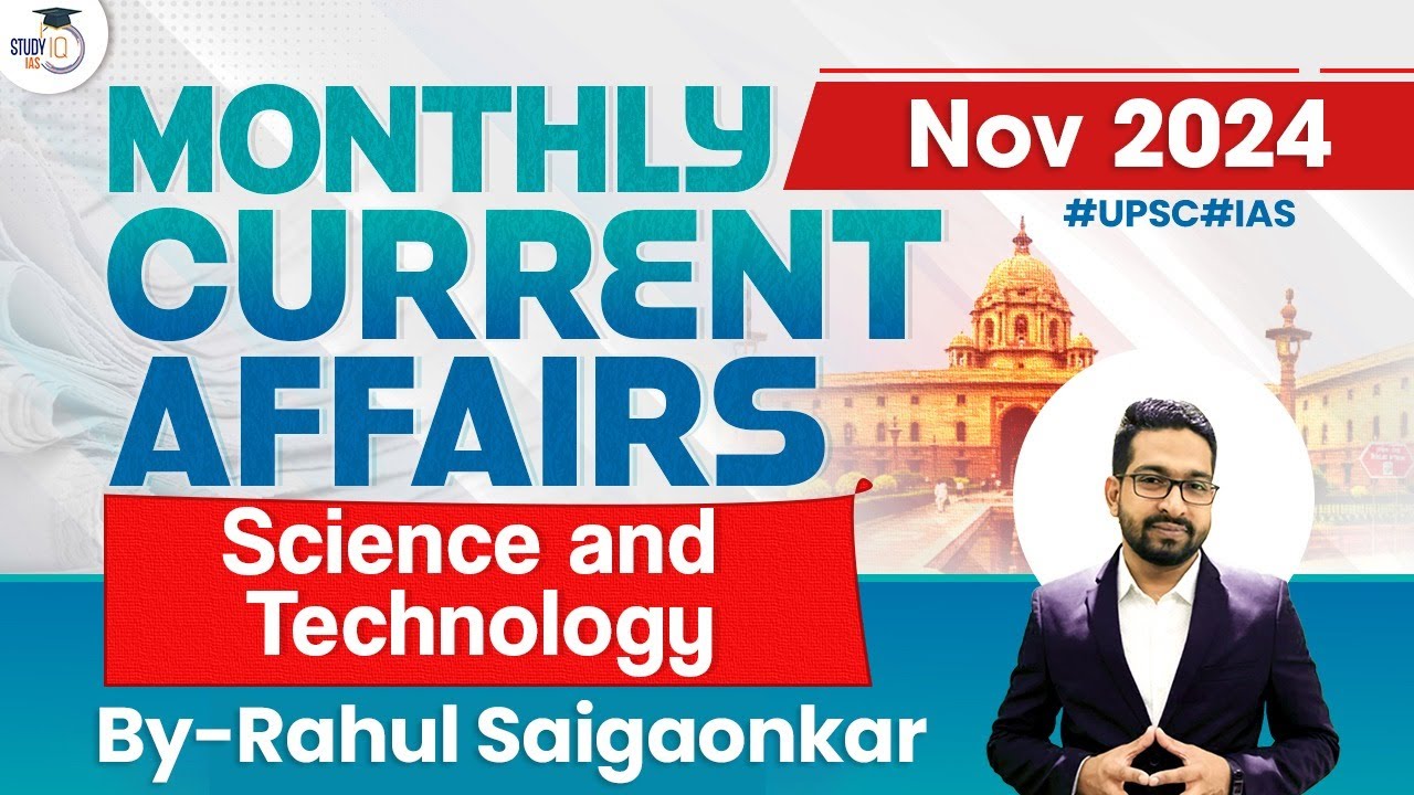 Monthly Current Affairs 2024 | Current Affairs November Month 2024 | Science And Technology