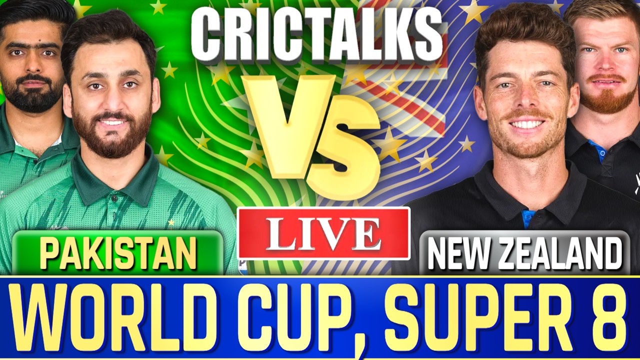 🔴 Live: PAK v NZ, T20 World Cup 2026, Cricket Live Match Today Scores & Commentary, Last 8 Overs