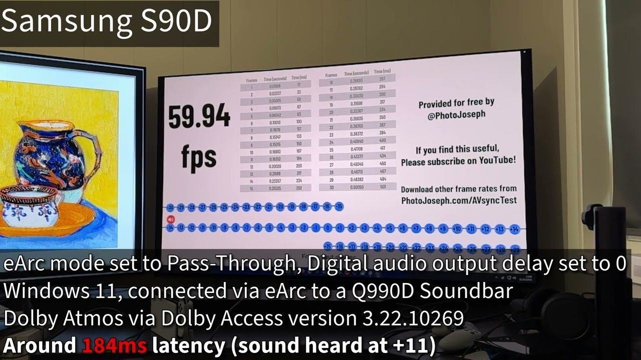 Samsung S90D Atmos eArc Pass Through added latency