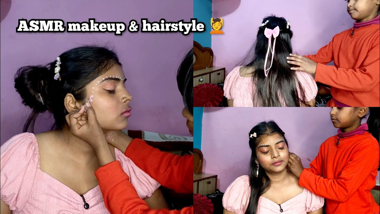 ASMR Ultimate Relaxation: Ananya’s Gentle Makeup + Fantasy Hair Vibes😴💫