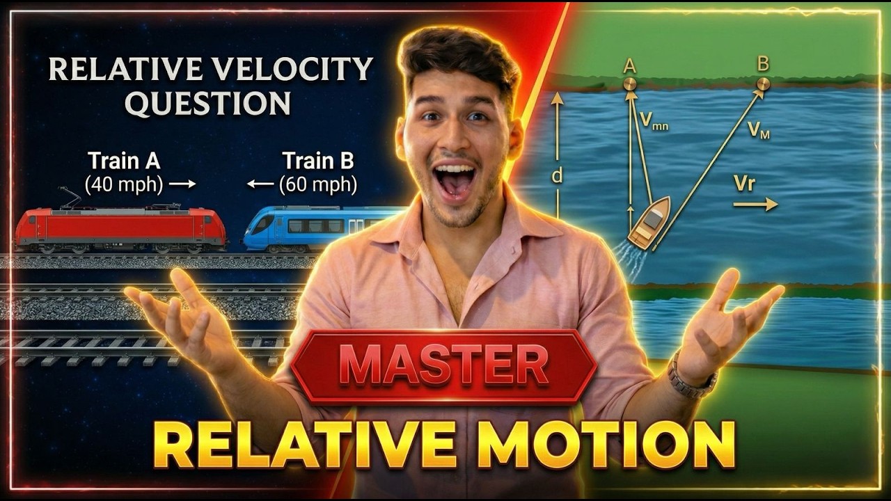 Master Relative Velocity in One Shot 🚀 | Trains & River Boat Problems | Class 11 Physics | JEE/NEET