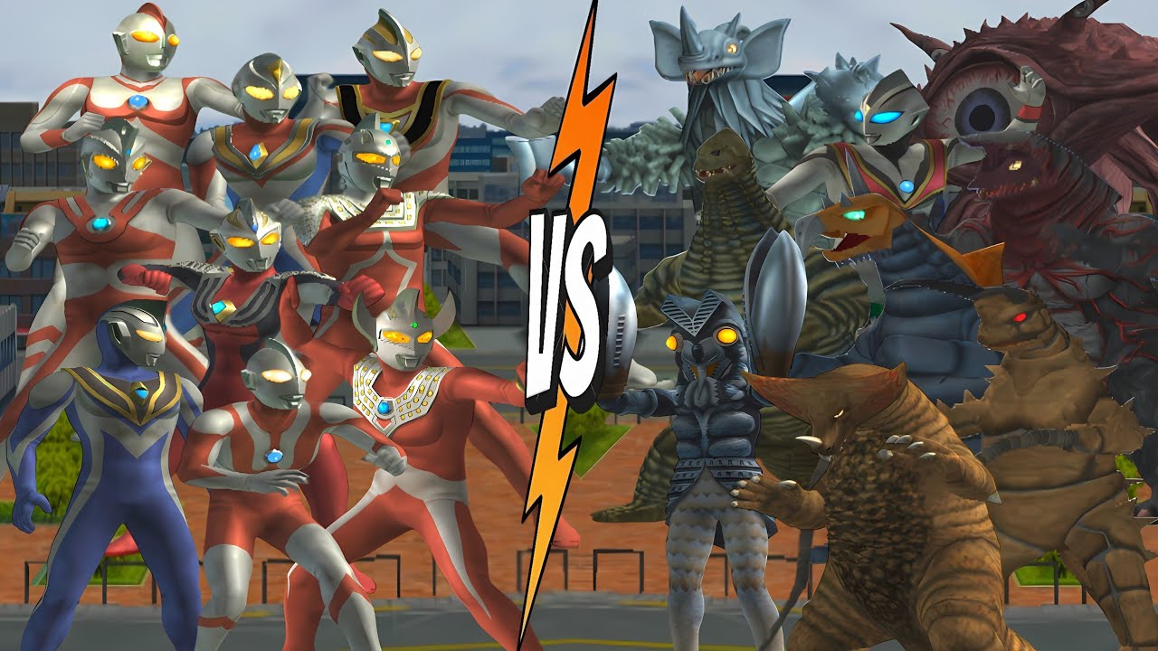 ウルトラマン VS GOMORA, ULTRAMAN AGUL VS GUDON, TARO VS ALIEN BALTAN, JUSTICE VS VAKISHIM #ウルトラマン #anime