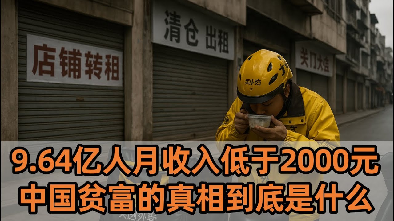 9.64亿中国人月收入低于2000元｜到底还有多少穷人？这是当今中国社会不敢揭露的真相｜数据解析贫富差距到底有多大