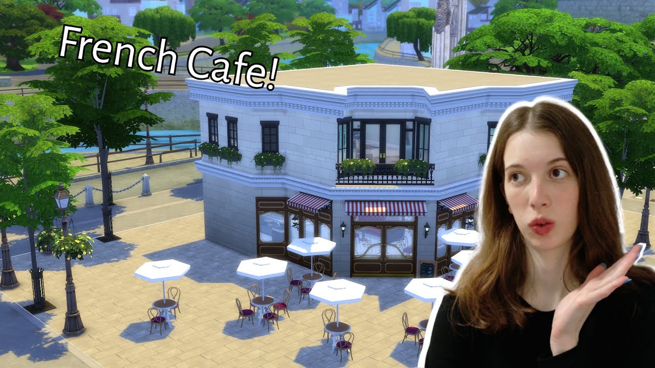 building a French Inspired cafe ||sims 4 speedbuild