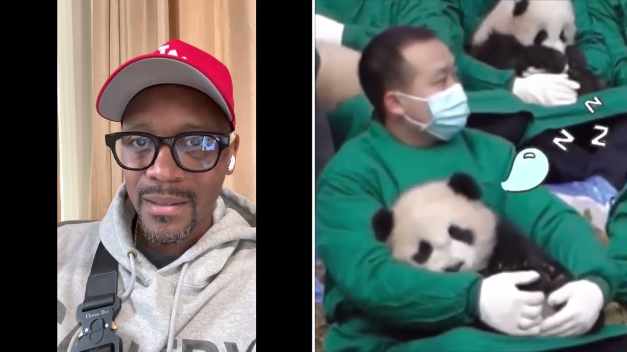 This man makes $45,000 a year rocking pandas to sleep. Tell him to call me!!!