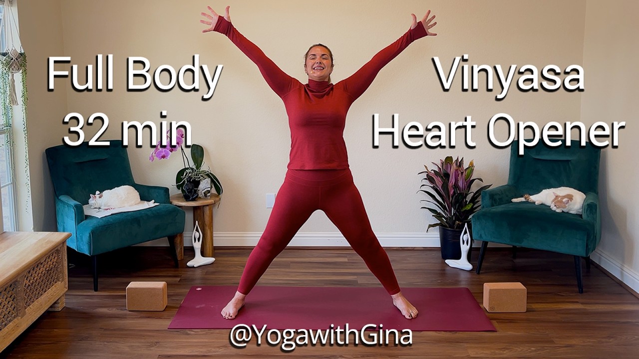 Vinyasa Yoga for an Open Heart ♥️ 30 min Flow for Self-Love & Acceptance #fullbodyvinyasa