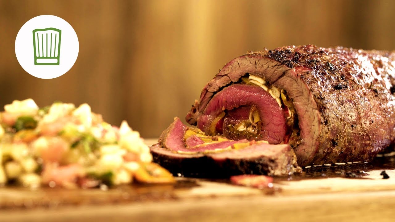 Gefüllte Flank-Steak-Rolle vom Grill | Chefkoch.de