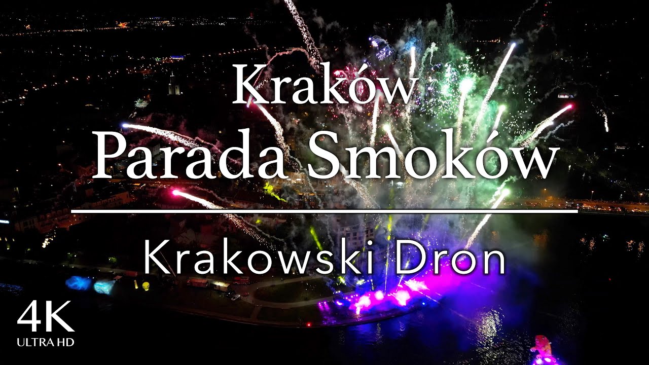 Wielka Parada Smok&oacute;w w Krakowie - 4K dron DJI mini 3 pro