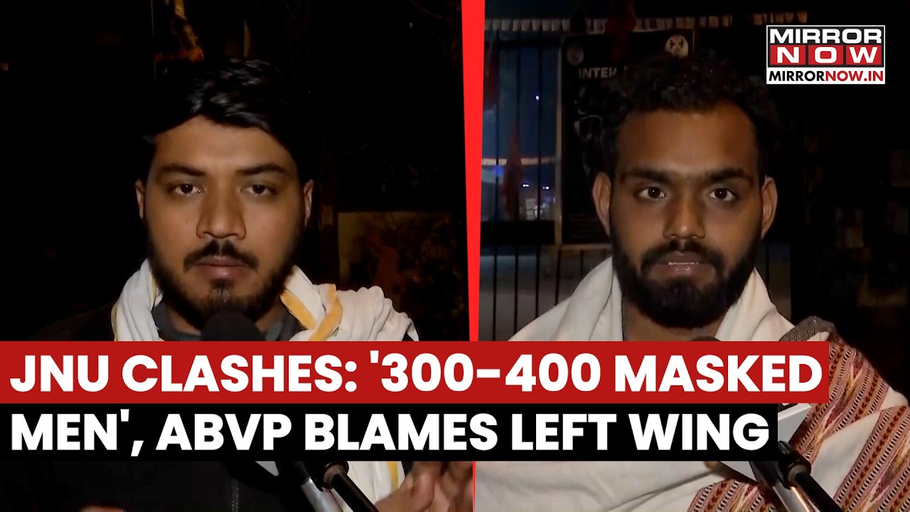 JNU Violence: 300-400 Masked Men Involved, ABVP Accuses Left Wing Of Mob Lynching