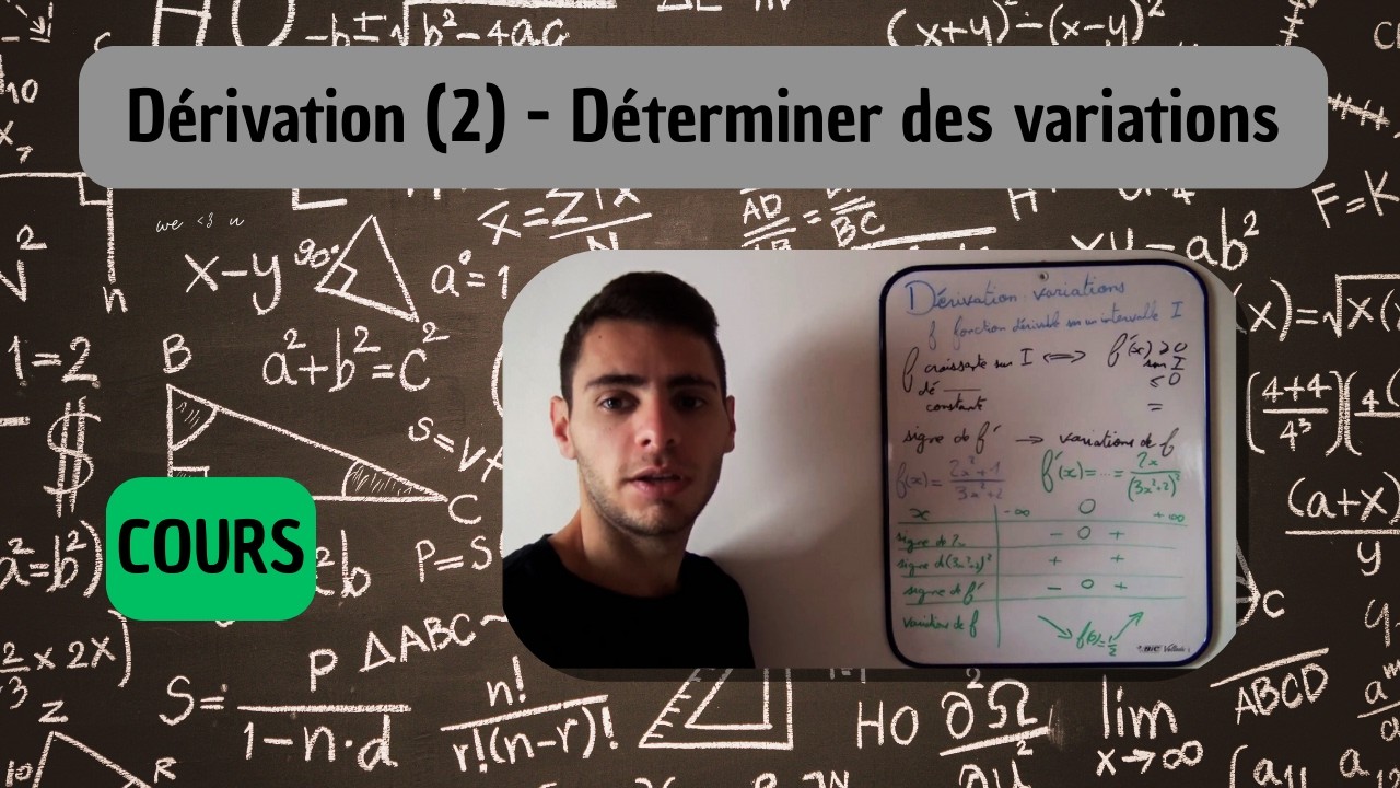 Dérivation [2] - Déterminer des variations - Cours