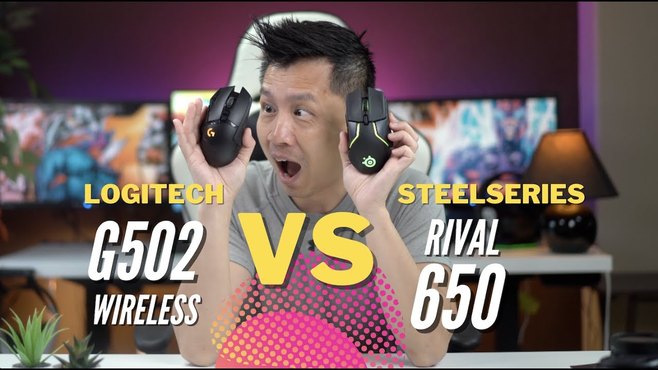 BEST WIRELESS GAMING MOUSE COMPARED // Logitech G502 VS Steelseries Rival 650