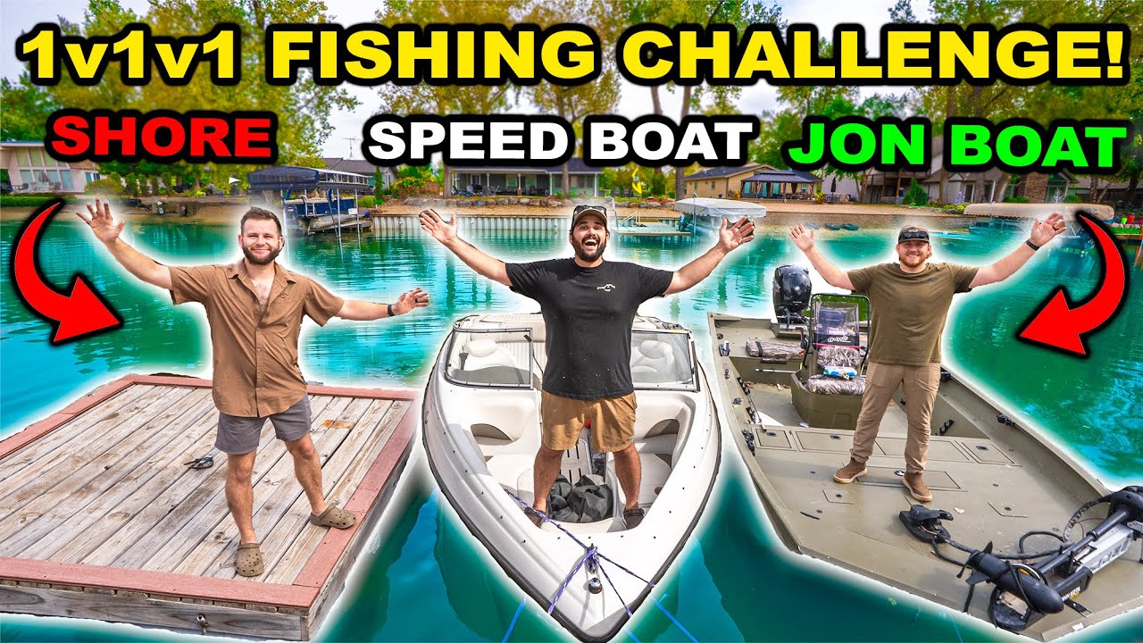Рыболовное дерби 1 на 1 на катере против катера JON BOAT против берега в LAKEHOUSE!!! (Поймана РЕ...