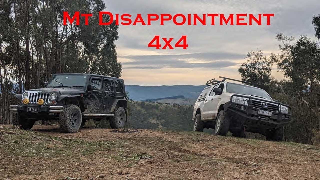 Toyota Hilux at Mt Disappointment with the trusty Jeep