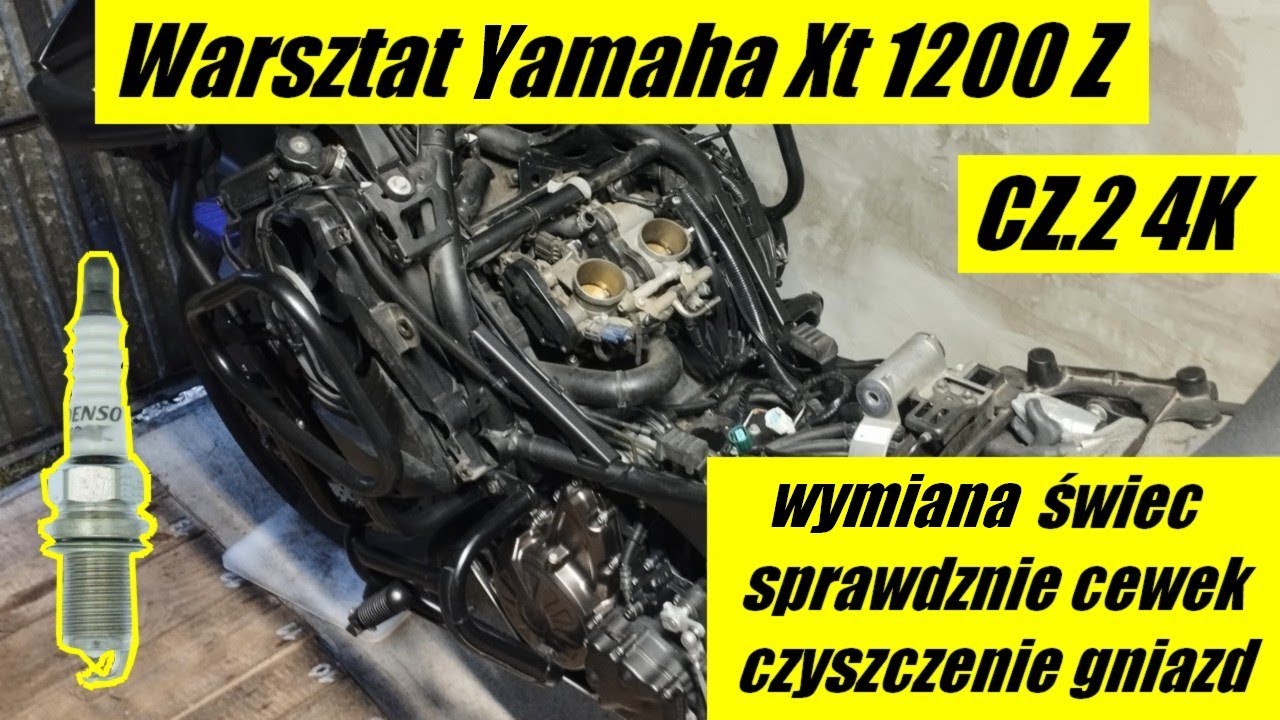 Yamaha Xt 1200 Z serwis, wymiana świec, sprawdzenie cewek, czyszczenie gniazd,