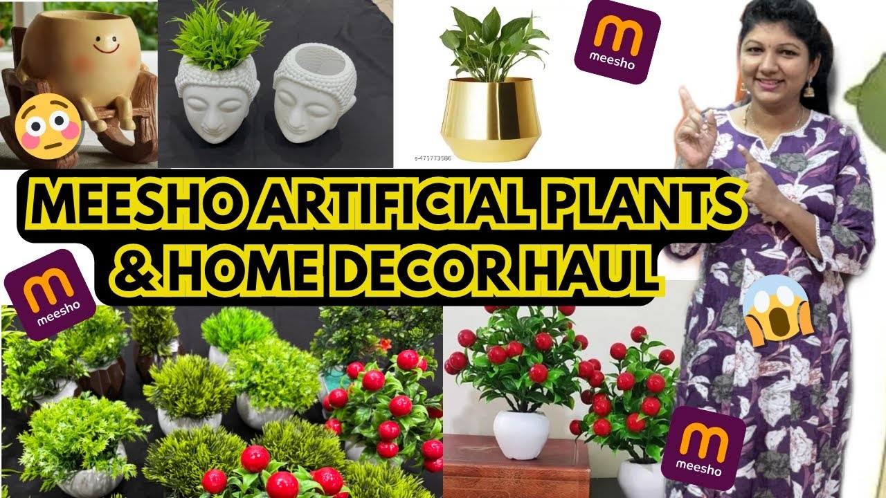 Meesho Artificial Plants & Home decor Haul | Online vs Reality | #homedecor #plants