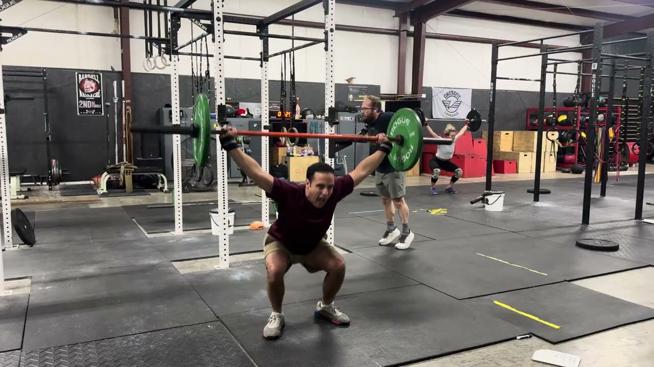 2/18/26: 4Rds 10 Overhead Squats 95 lbs, 6 Strict Ring Dips, Rest 1:00