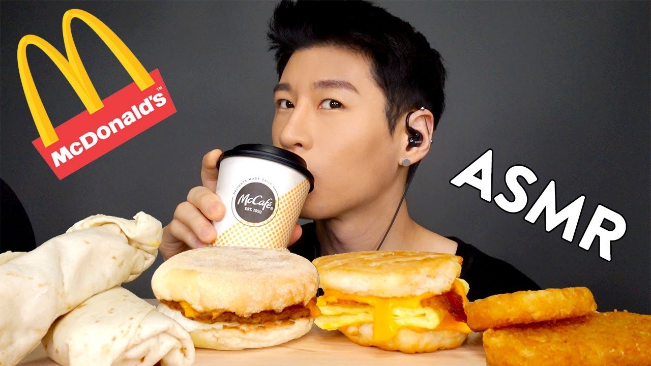 *ASMR* McDONALDS BREAKFAST (McMuffin, Hash Brown and Burrito) No Talking | Zach Choi ASMR
