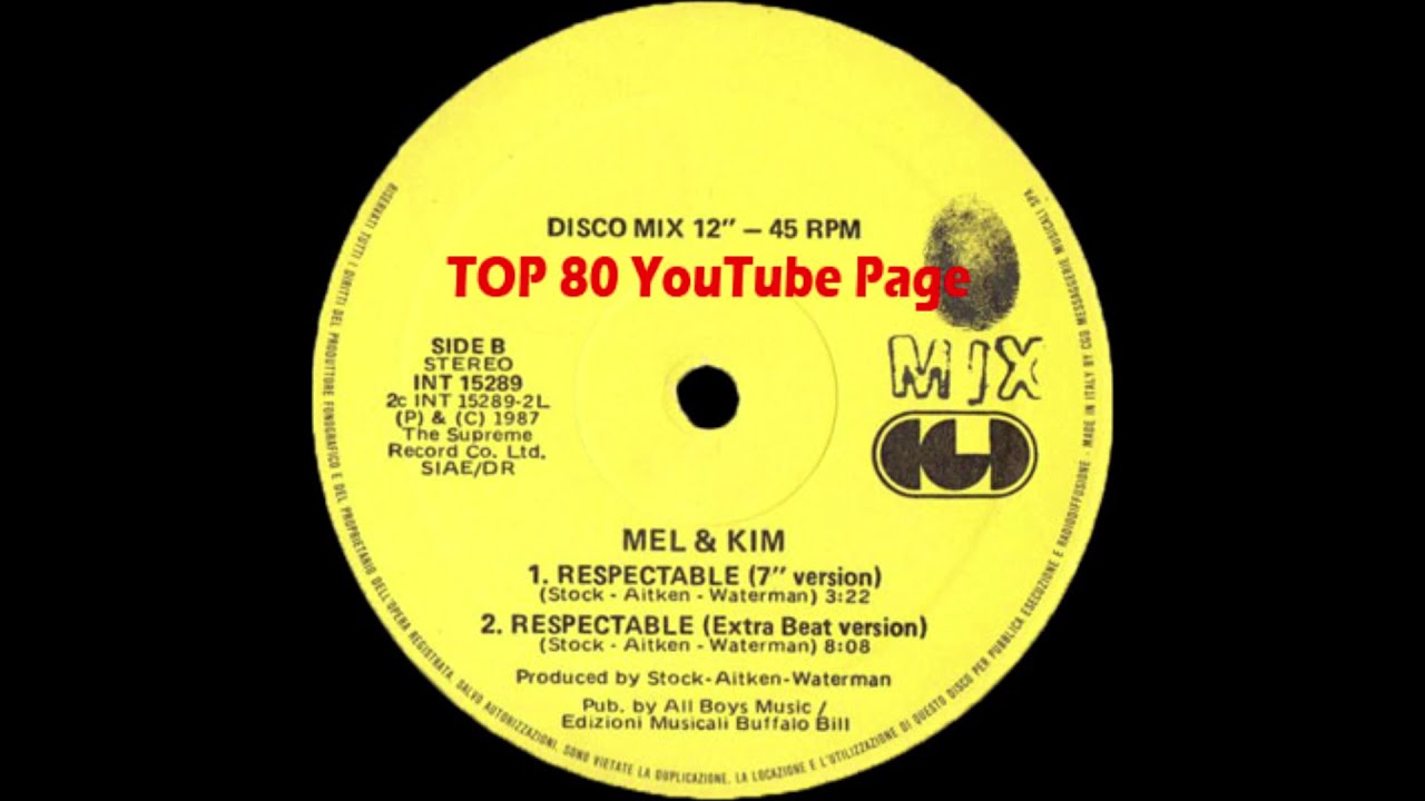 Mel & Kim - Respectable (A Pete Hammond & Phil Harding Extra Beats Version)