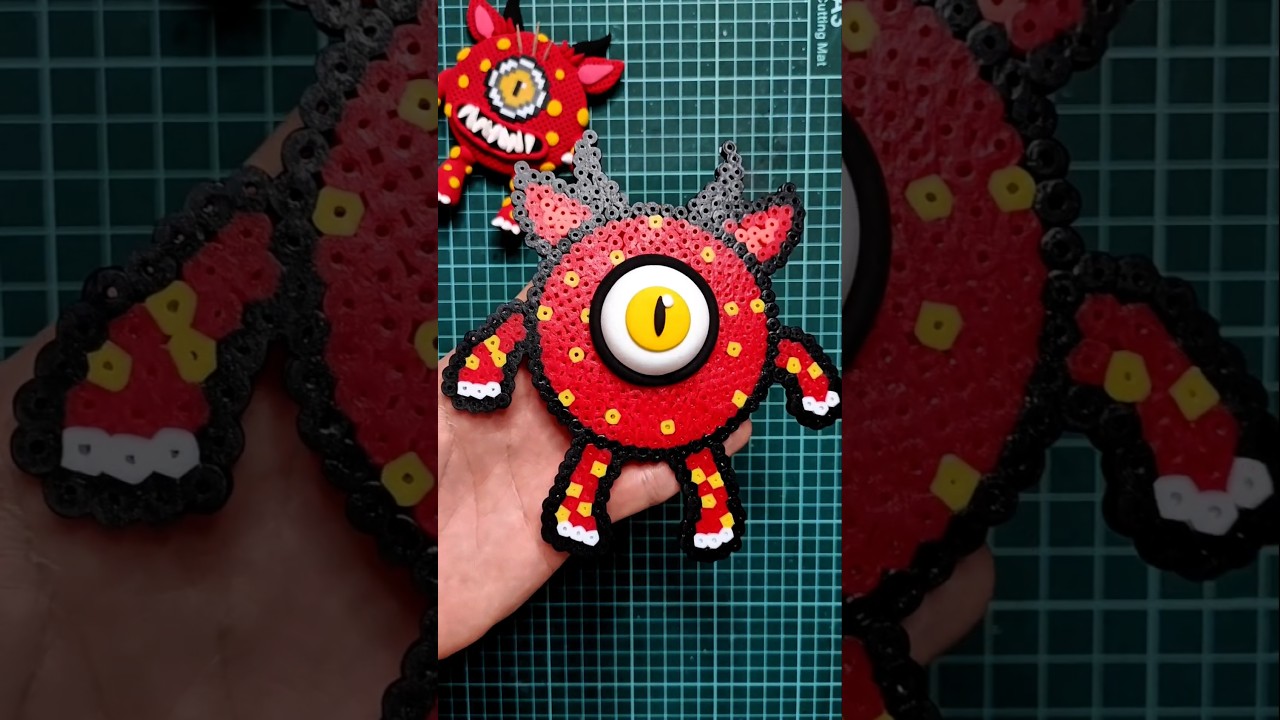 Fusiono Foamy Moldeable con Hama beads para hacer una escultura y sale esto...