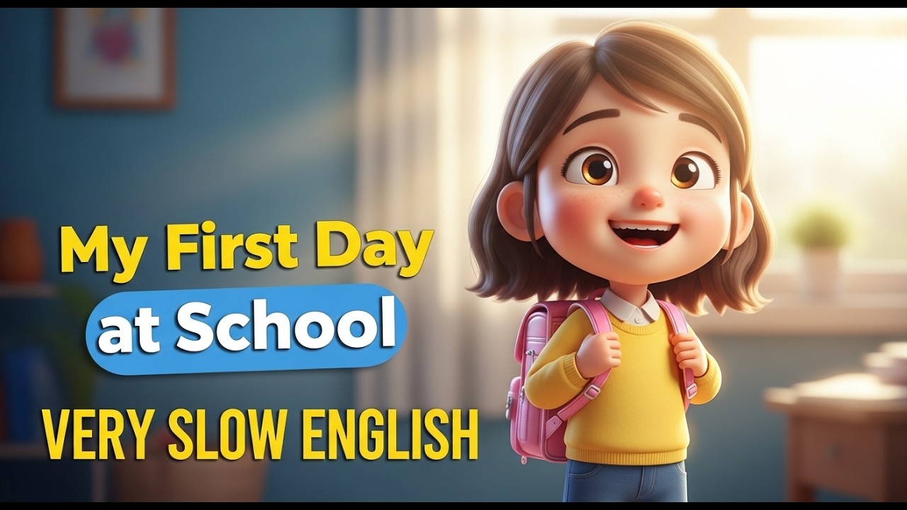 My First Day at School | Very Slow English Story for Beginners #SlowEnglish#EasyEnglish