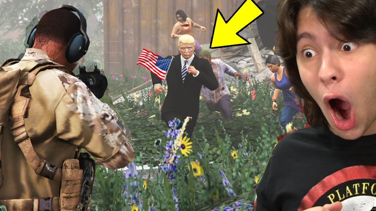 ENCONTREI O PRESIDENTE DOS ESTADOS UNIDOS NO APOCALYPSE ZUMBI Do GTA 5!!