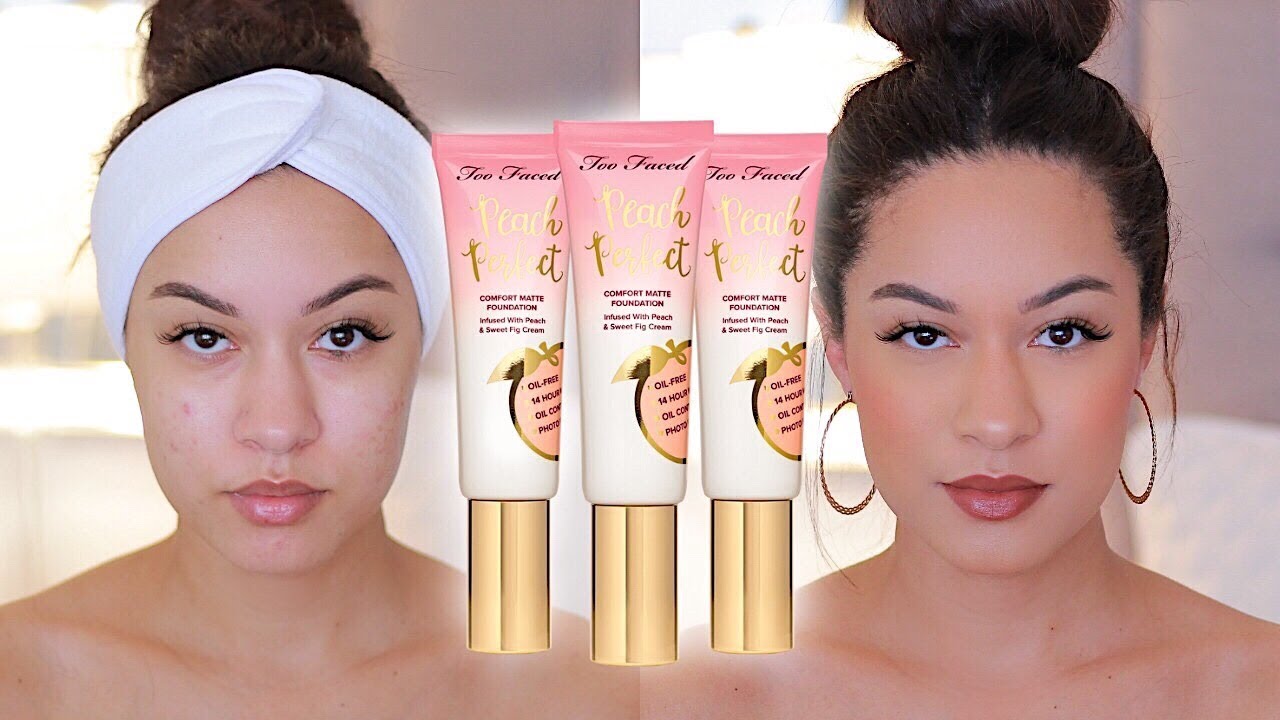 FLAWLESS MATTE FOUNDATION! Too Faced Perfect Peach Foundation | Marie Jay
