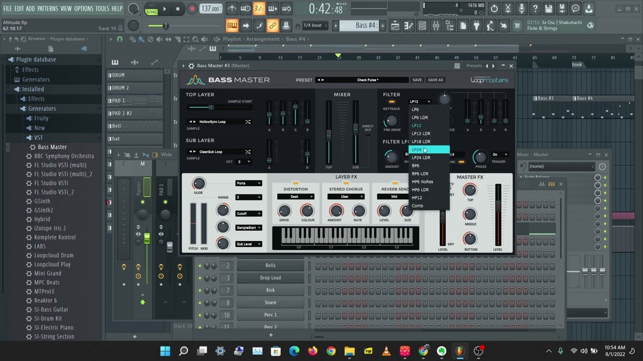 You can create any bass sound with this plugin: Bass master tutorial