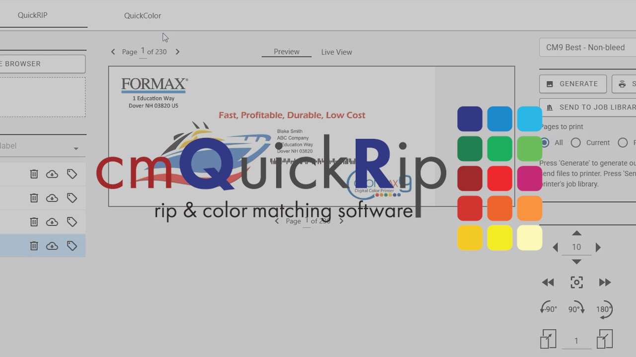 cmQuickRip Color Matching & Rip Software