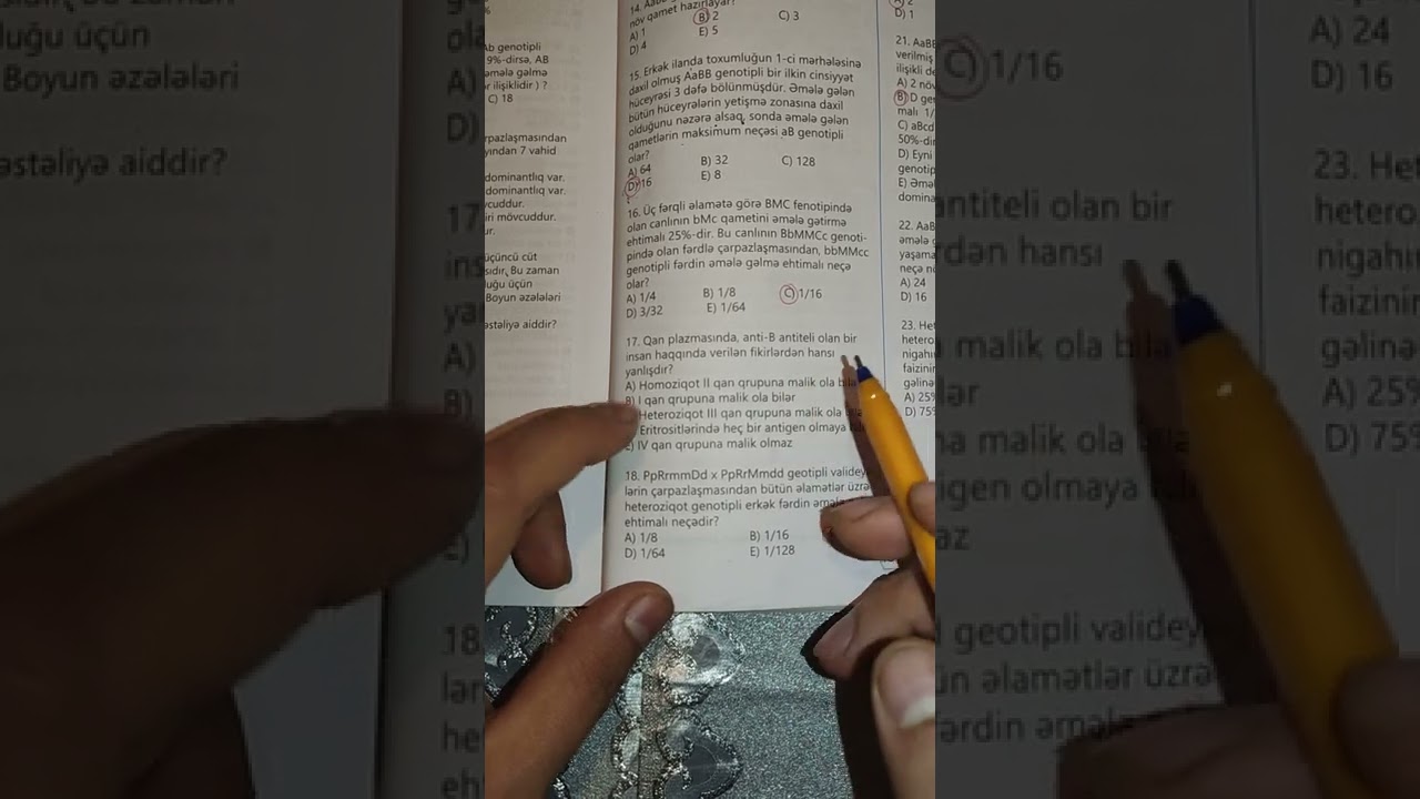 Taim genetika. 8-20-ci testlərin izahı. MİQ və Sertifikasiya hazırlığı. Əlaqə: 055-634-73-41