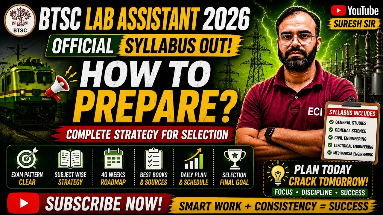 BTSC LAB ASSISTANT | OFFICIAL SYLLABUS OUT🔥 | #electrical #powersystem #sscje #rrbje #btscje