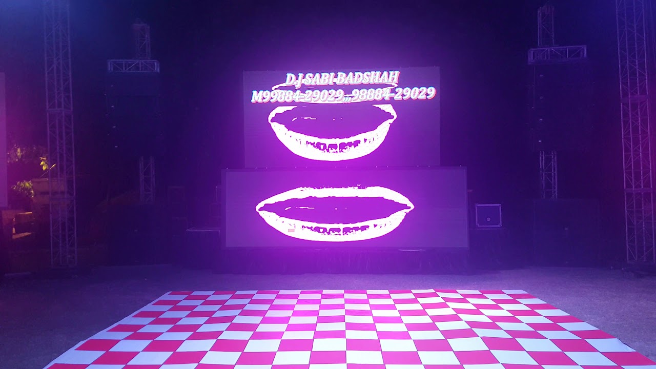 Dj sabi badshah 3 led wall setup  4×4 line array  dj setup  punjab 99884-29029...98884-29029
