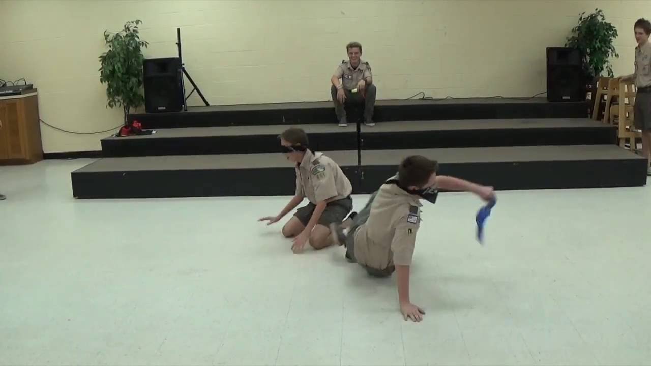 Troop Meeting Game: Blindfolded Steal the Bacon